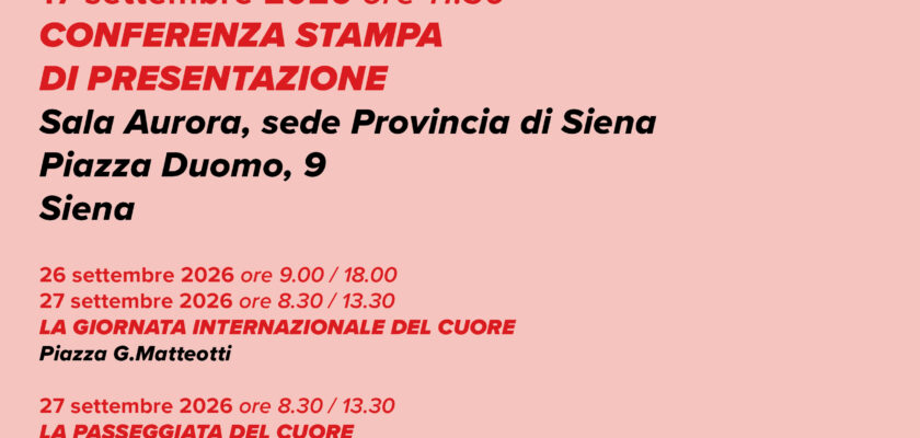 Conferenza Stampa Attività Siena Cuore ODV 2026